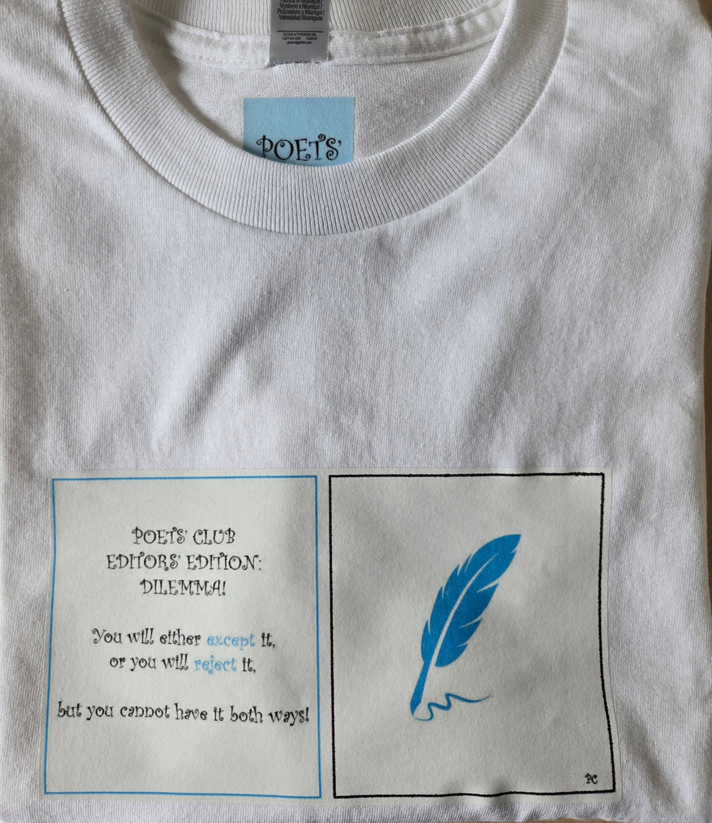 Poets' Club Editors' Edition Long Sleeve T-Shirt with Decorative Plaque