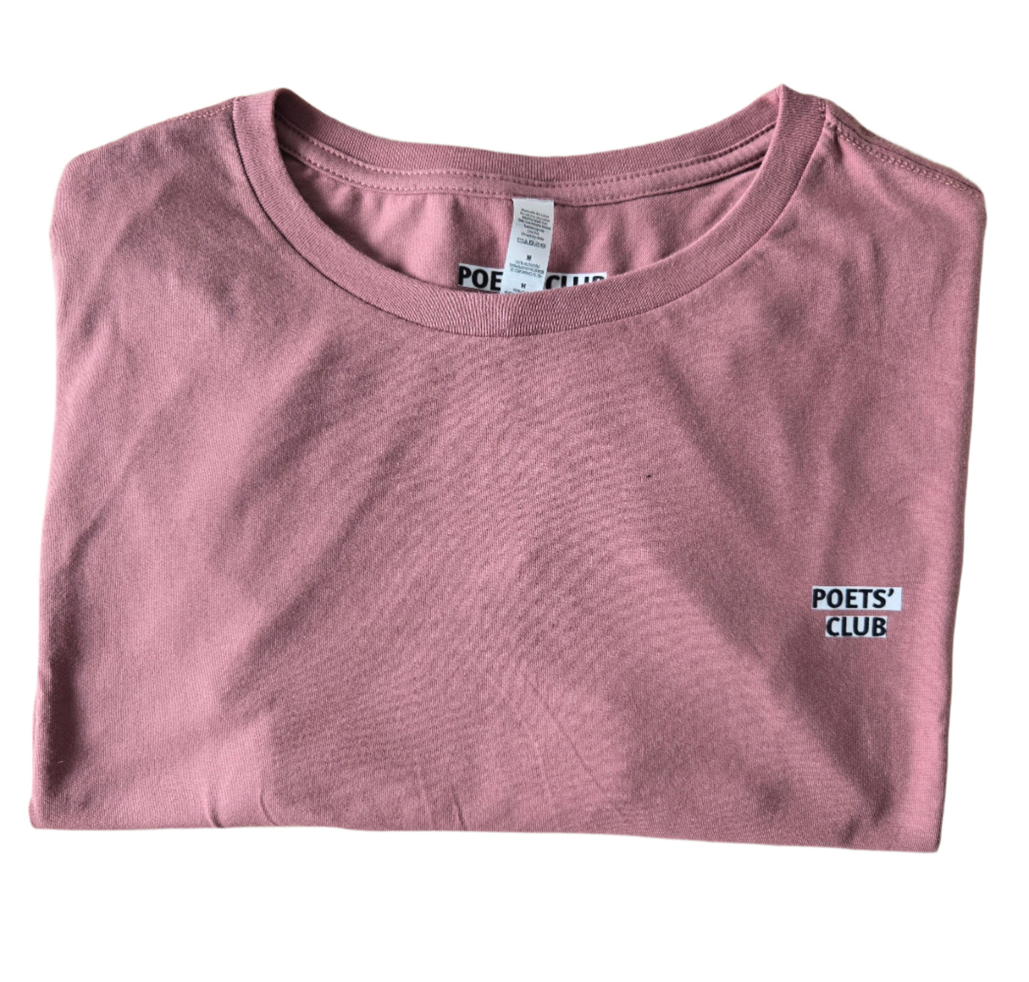 Poets' Club Women's Crew Neck Long Sleeve Crop T-Shirt- 100% Cotton